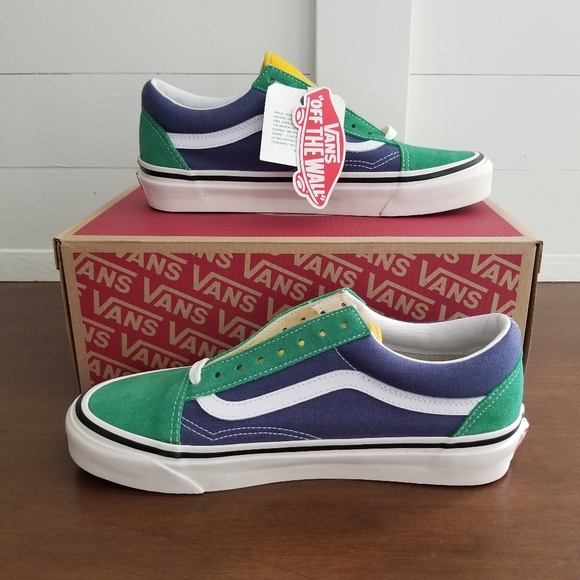 blue green red vans